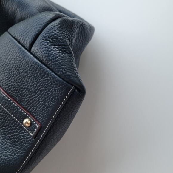 Dooney & Bourke Pebble Grain Logo Lock Sac in Navy - Picture 7 of 16